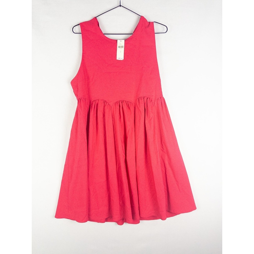 NWT Maeve By Anthropologie Dress Womens M Red Ruffle Tiered Sleveless Knee Sprin